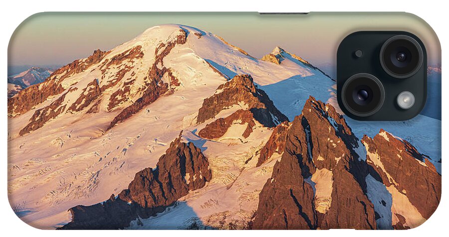Mount Baker iPhone Case featuring the photograph Sunset Gold by Michael Rauwolf
