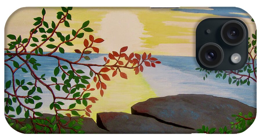 Sky iPhone Case featuring the painting Sunset in Jamaica by Stephanie Moore