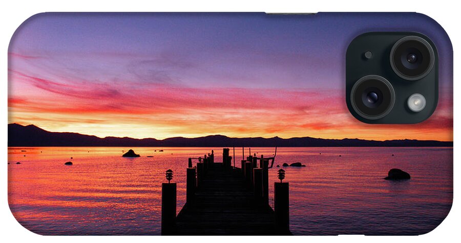 Sunset iPhone Case featuring the photograph Sunset in Lake Tahoe by Aileen Savage