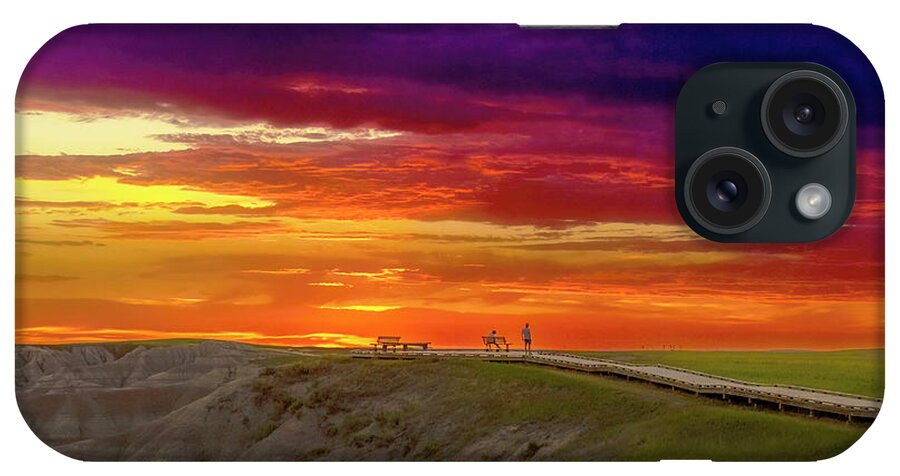 Sunset iPhone Case featuring the photograph Sunset in the Badlands by Nick Zelinsky Jr