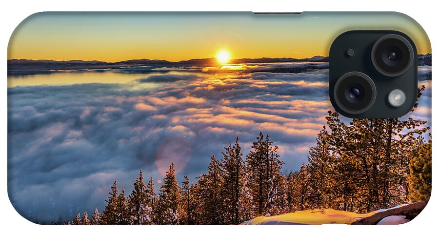 Lake iPhone Case featuring the photograph Sunset inversion by Martin Gollery