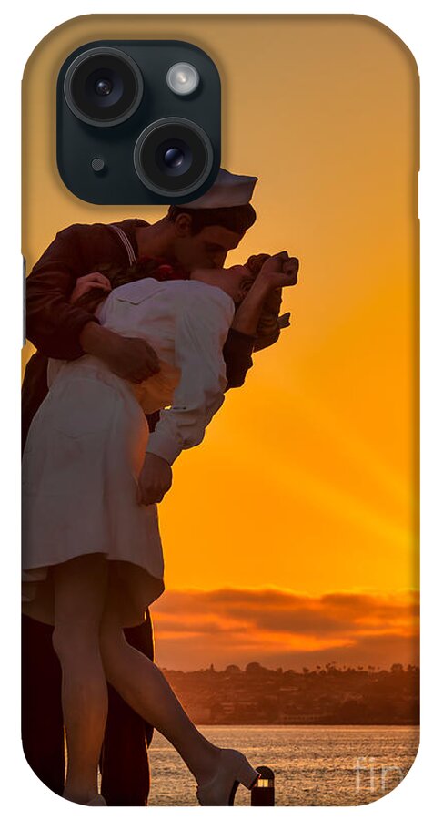 Shoreline iPhone Case featuring the photograph Sunset Kiss by Sam Antonio