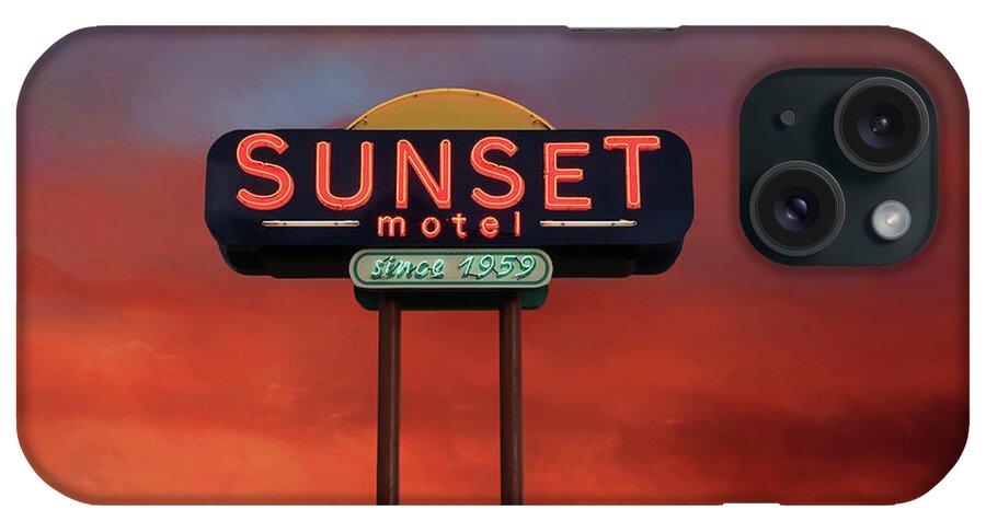 Sunset Motel iPhone Case featuring the photograph Sunset Motel by Donna Kennedy