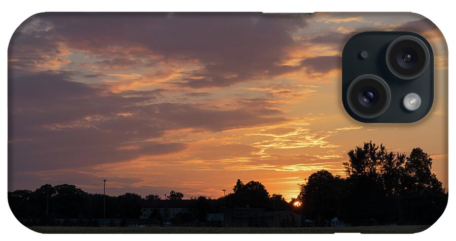 Sunset iPhone Case featuring the photograph Sunset at the edge of the forest 1 by Adriana Mueller