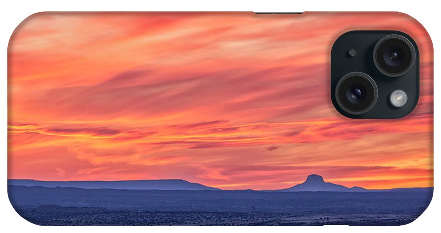 Caldera iPhone Case featuring the photograph Sunset Over Cabezon Peak by Jurgen Lorenzen