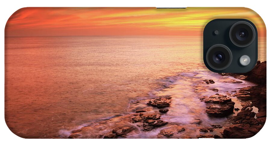 Sunset iPhone Case featuring the photograph Sunset over the Pacific by Roupen Baker