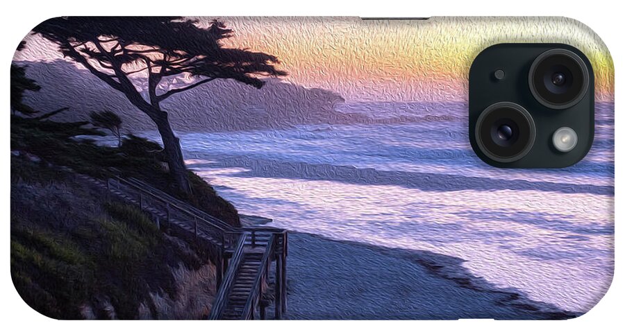 Ngc iPhone Case featuring the photograph Sunset Painting at Carmel Beach by Robert Carter