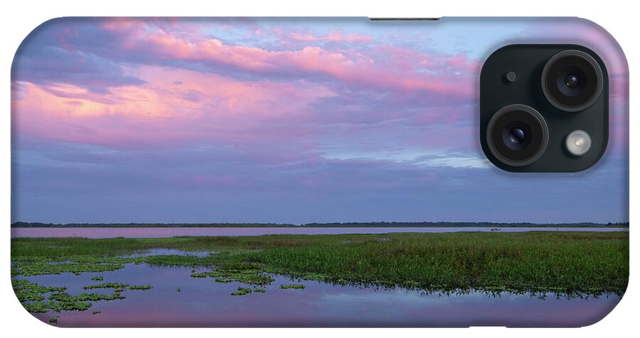 Landscape iPhone Case featuring the photograph Sunset Reflection by Carolyn Hutchins