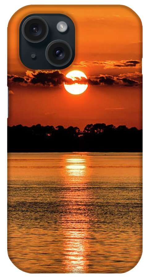 Sunset iPhone Case featuring the photograph Sunset Reflection on Pensacola Bay by Beachtown Views