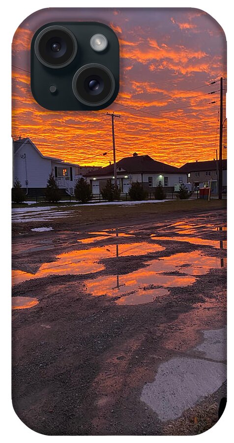 Sunset iPhone Case featuring the photograph Sunset reflects by Judy Dimentberg