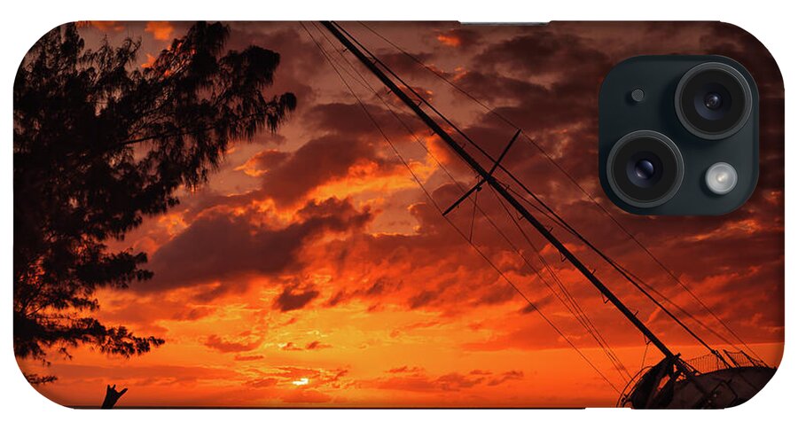 Sunset Art iPhone Case featuring the photograph Sunset Shipwreck by Gian Smith