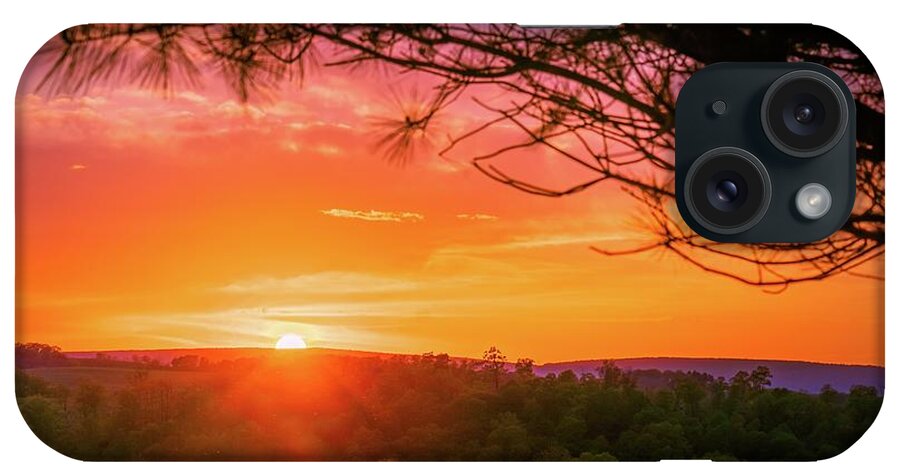 Sunset iPhone Case featuring the photograph Sunset Under the Trees - Observation Trail by Jason Fink