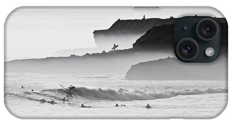 Surfing iPhone Case featuring the photograph Surfing Hazey Days by Paul Topp