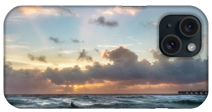 Clouds iPhone Case featuring the photograph Surfing with the Wind by Debra and Dave Vanderlaan