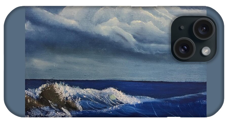 Oil Painting iPhone Case featuring the painting Surf's Up by Thomas Janos