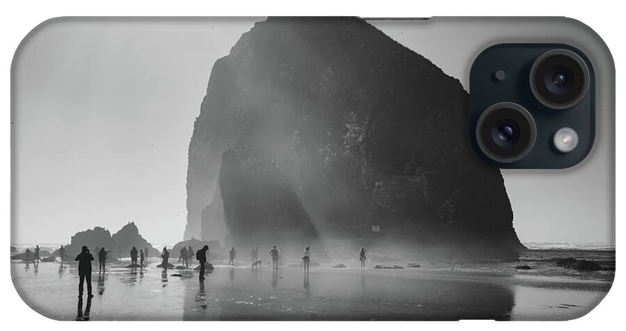 Haystack Rock iPhone Case featuring the photograph Surrounding Haystack Rock by Christopher Johnson