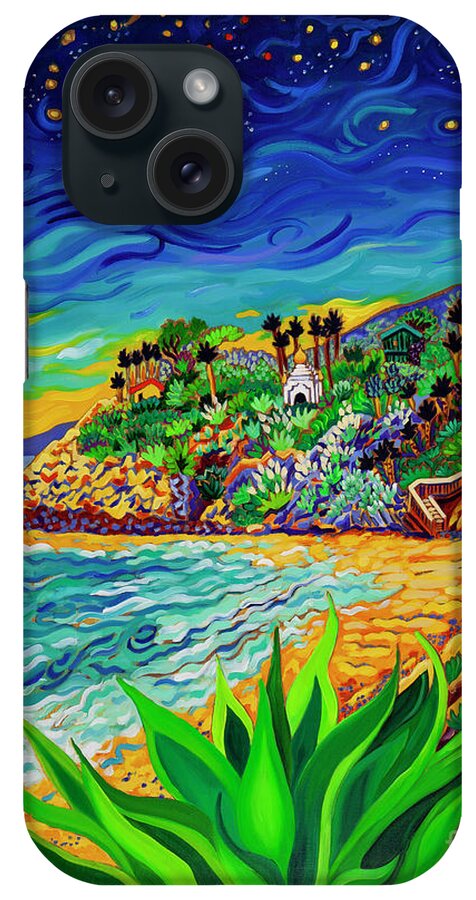Swami's Surf Spot iPhone Case featuring the painting Swami Mike by Cathy Carey