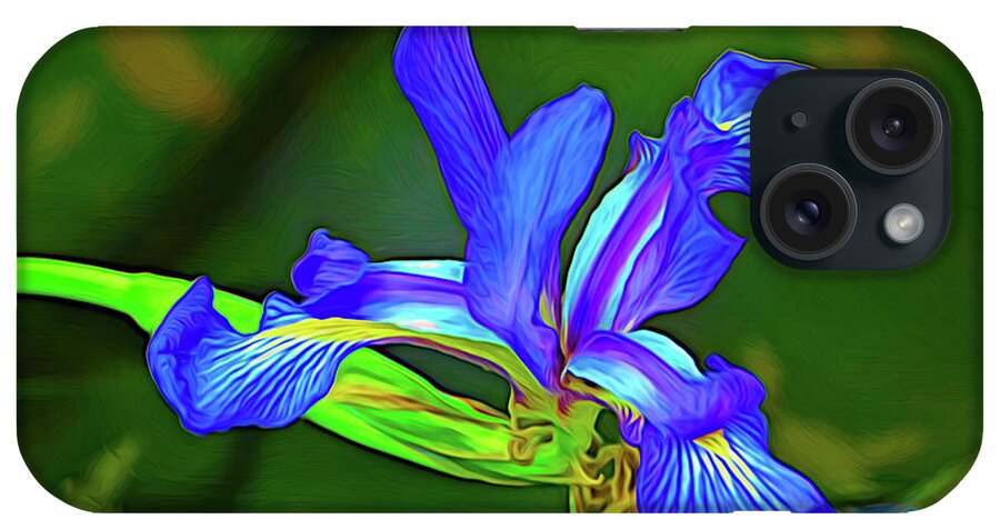 Swamp Iris iPhone Case featuring the photograph Swamp Iris Expressing Itself by Jerry Griffin