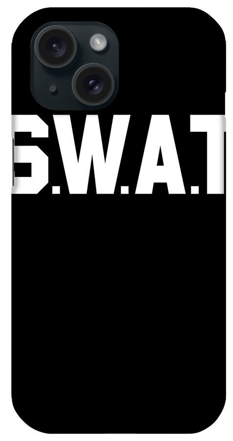 Funny iPhone Case featuring the digital art SWAT Team by Flippin Sweet Gear