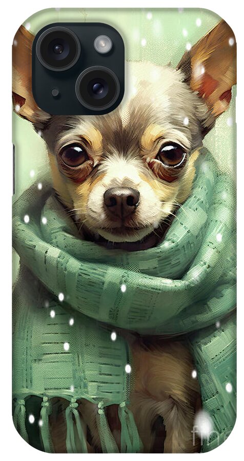 Chihuahua iPhone Case featuring the painting Sweet Oscar by Tina LeCour