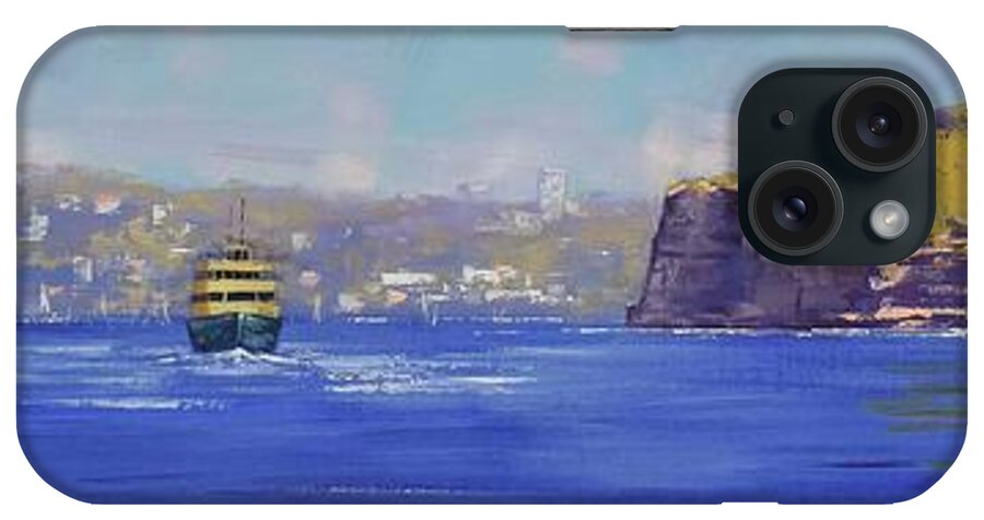 Sydney iPhone Case featuring the painting Sydney Harbour Ferry by Graham Gercken