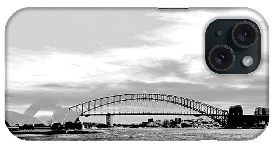 Sydney iPhone Case featuring the photograph Sydney Icons B-W by VIVA Anderson