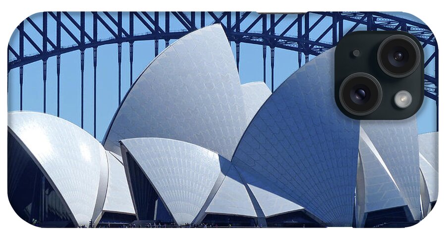 Australia iPhone Case featuring the photograph Sydney Opera House and the Harbour Bridge - Australia by Phil Banks