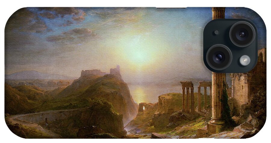 Syria By The Sea iPhone Case featuring the painting Syria by the Sea by Frederic Edwin Church by Rolando Burbon