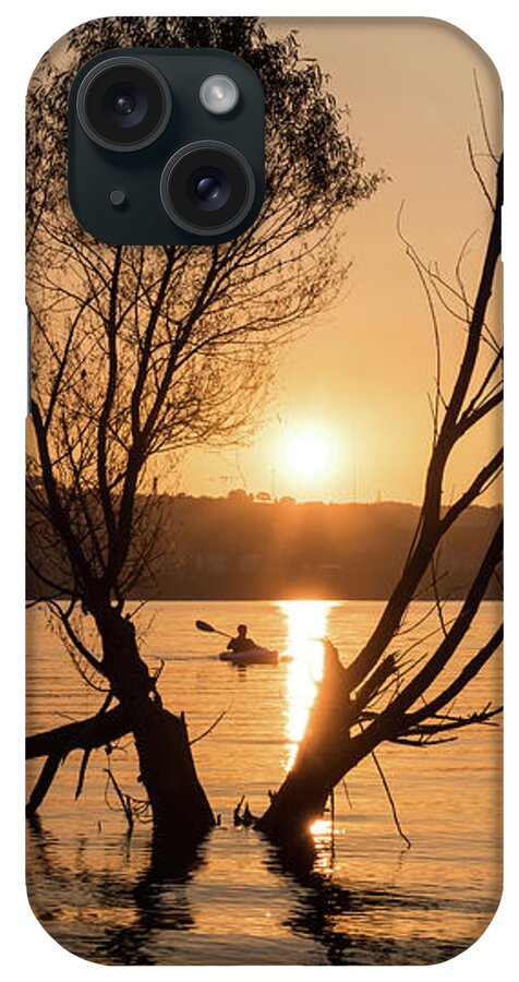 Branson iPhone Case featuring the photograph Table Rock Sunrise Kayaking by Jennifer White