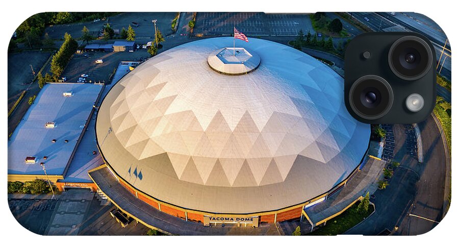 Drone iPhone Case featuring the photograph Tacoma Dome 1 by Clinton Ward