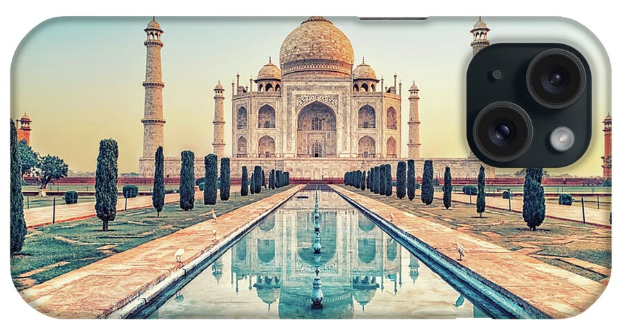 Architecture iPhone Case featuring the photograph Taj Mahal Morning by Manjik Pictures
