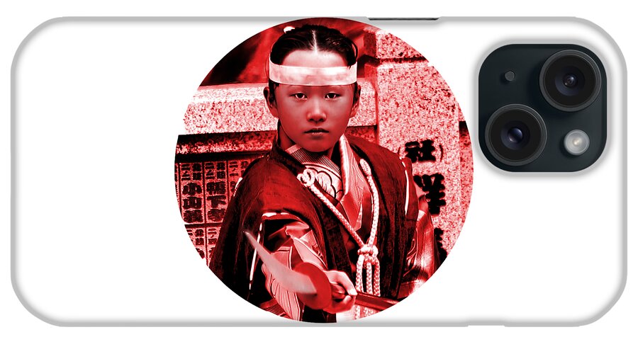 Japan iPhone Case featuring the photograph Takao Samourai Kid by Worldwide Photography
