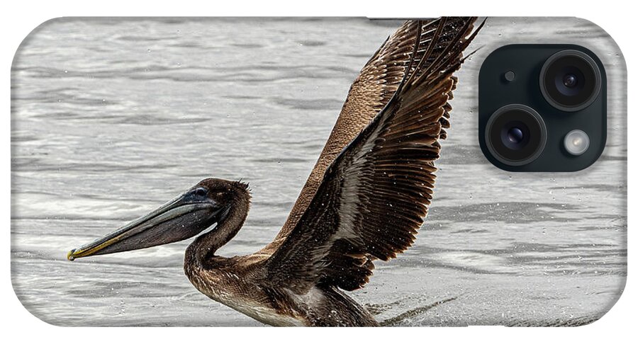 Brown Pelican iPhone Case featuring the photograph Take Off 2 by Jerry Connally