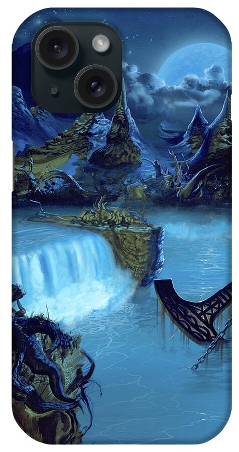 Amorphis iPhone Case featuring the painting Tales from the Thousand Lakes by Sv Bell