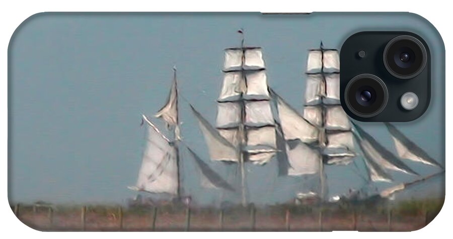 Tall Ship iPhone Case featuring the painting Tall Ship Sailing by Rebecca Herranen