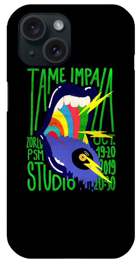 Tameimpalalive iPhone Case featuring the digital art Tame Impala by Leanna Allen