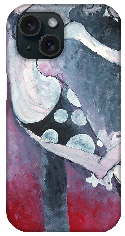 Dance iPhone Case featuring the painting Tango part 3 by Maya Manolova