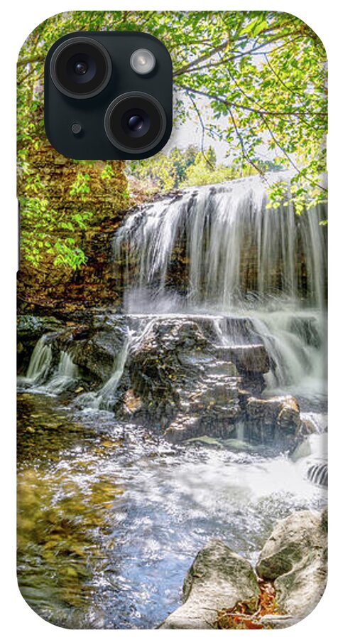 Tanyard Creek Nature Trail iPhone Case featuring the photograph Tanyard Creek Waterfall To The Side by Jennifer White
