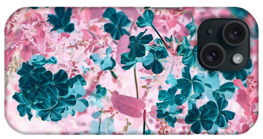 Flower iPhone Case featuring the photograph Blooms of Teal in Pink by Missy Joy