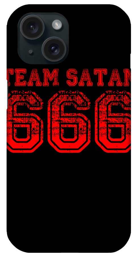 Funny iPhone Case featuring the digital art Team Satan by Flippin Sweet Gear