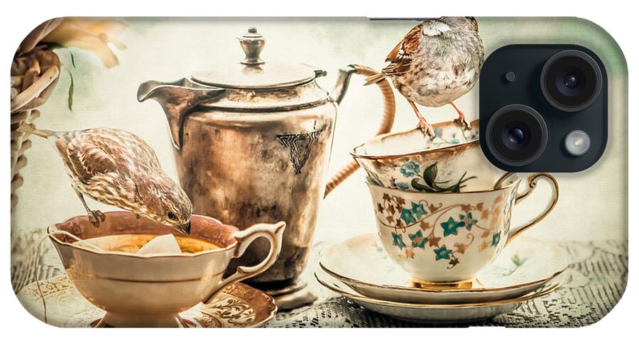 Still Life iPhone Case featuring the photograph Teatime for the Birds by Maggie Terlecki