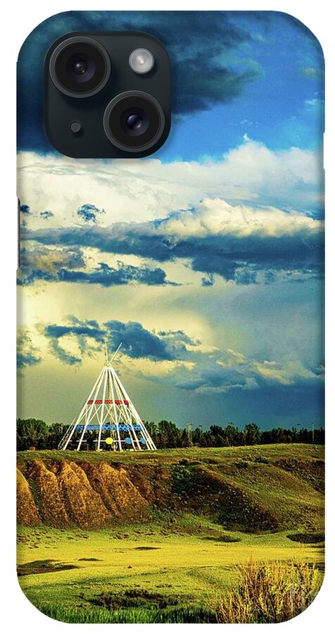 Teepee iPhone Case featuring the photograph Teepee Clouds by Darcy Dietrich