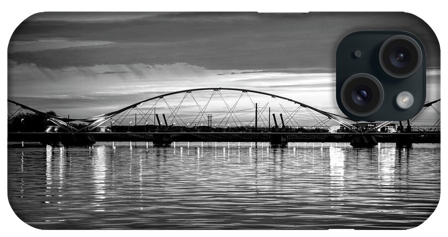 Tempe iPhone Case featuring the photograph Tempe Sunset BW by Elisabeth Lucas