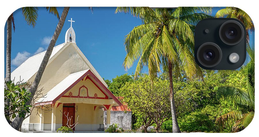 Fakarava iPhone Case featuring the photograph Tetamanu church in Fakarava - French Polynesia by Olivier Parent