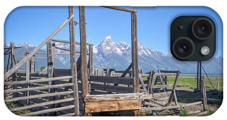 Wyoming iPhone Case featuring the photograph Teton Fencepost by Ed Stokes