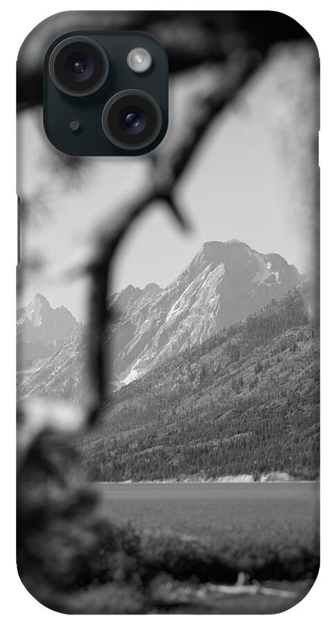 Mountain iPhone Case featuring the photograph Teton in the Black and White by Go and Flow Photos