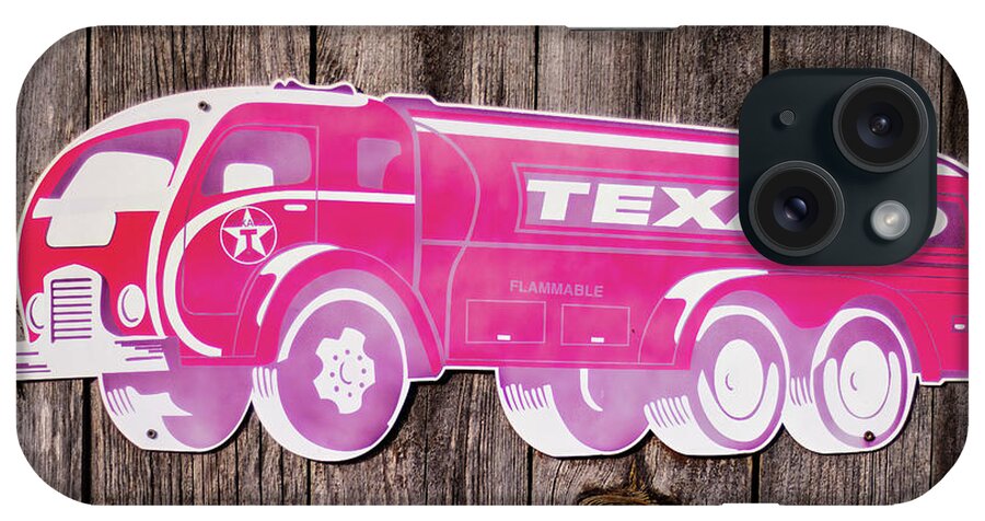 Texaco iPhone Case featuring the photograph Texaco Gas truck sign by Flees Photos