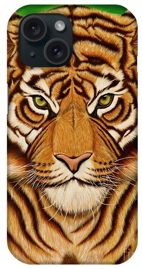 Wildlife iPhone Case featuring the painting That Stare by Sudakshina Bhattacharya