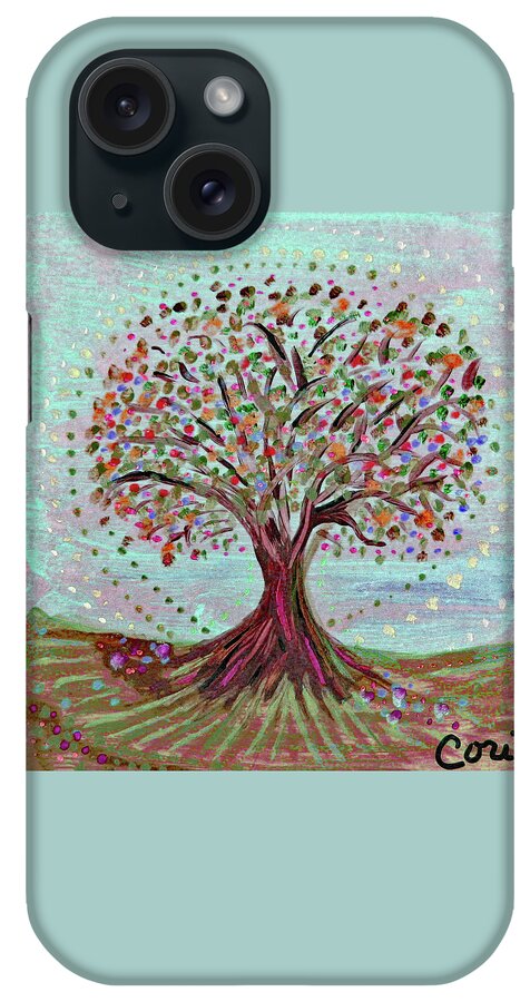Tree iPhone Case featuring the painting That's a Nice Tree 1020 by Corinne Carroll