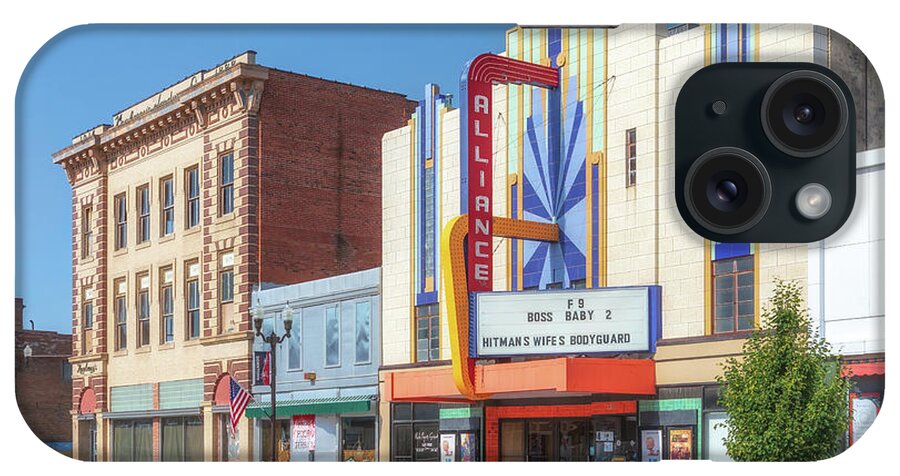 Nebraska iPhone Case featuring the photograph The Alliance Theater and Newberrys Hardware - Alliance Nebraska by Susan Rissi Tregoning